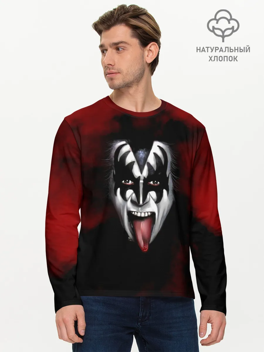 Мужской лонгслив базовый / Kiss