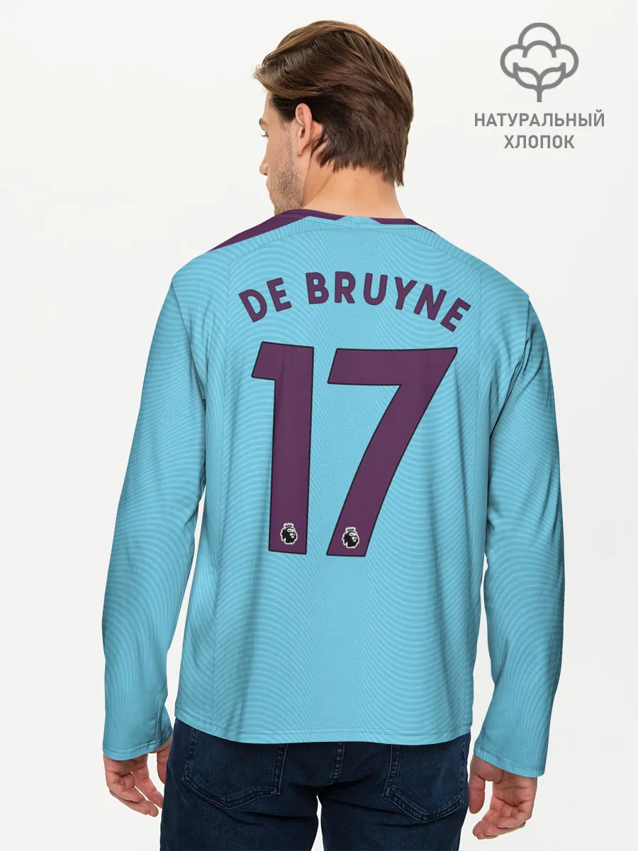 Мужской лонгслив базовый / De Bruyne home 19-20