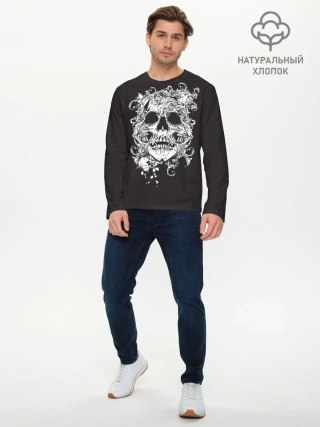 Мужской лонгслив базовый / Череп