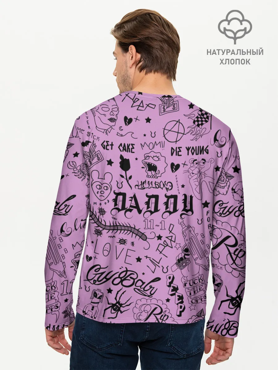 Мужской лонгслив базовый / Lil Peep Tattoo