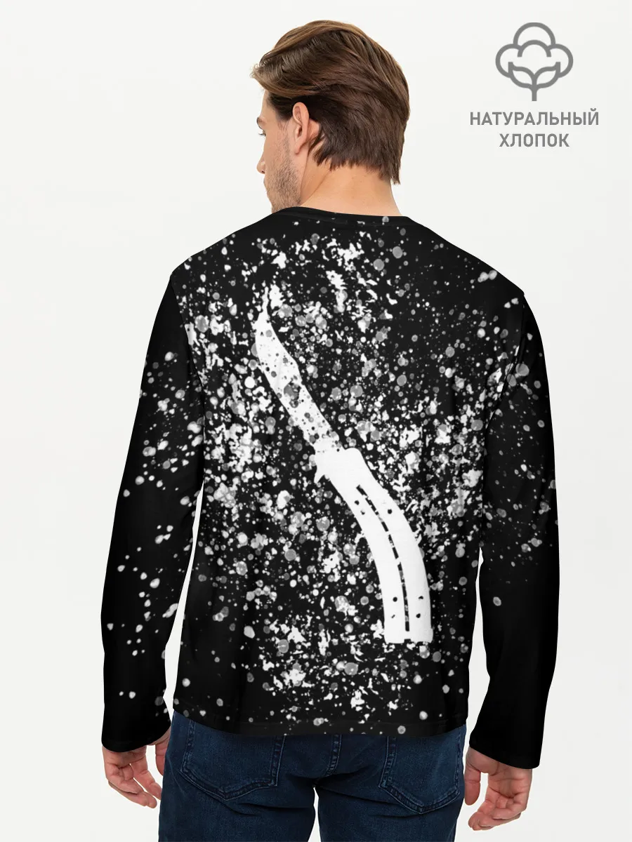 Мужской лонгслив базовый / CS GO White Knife