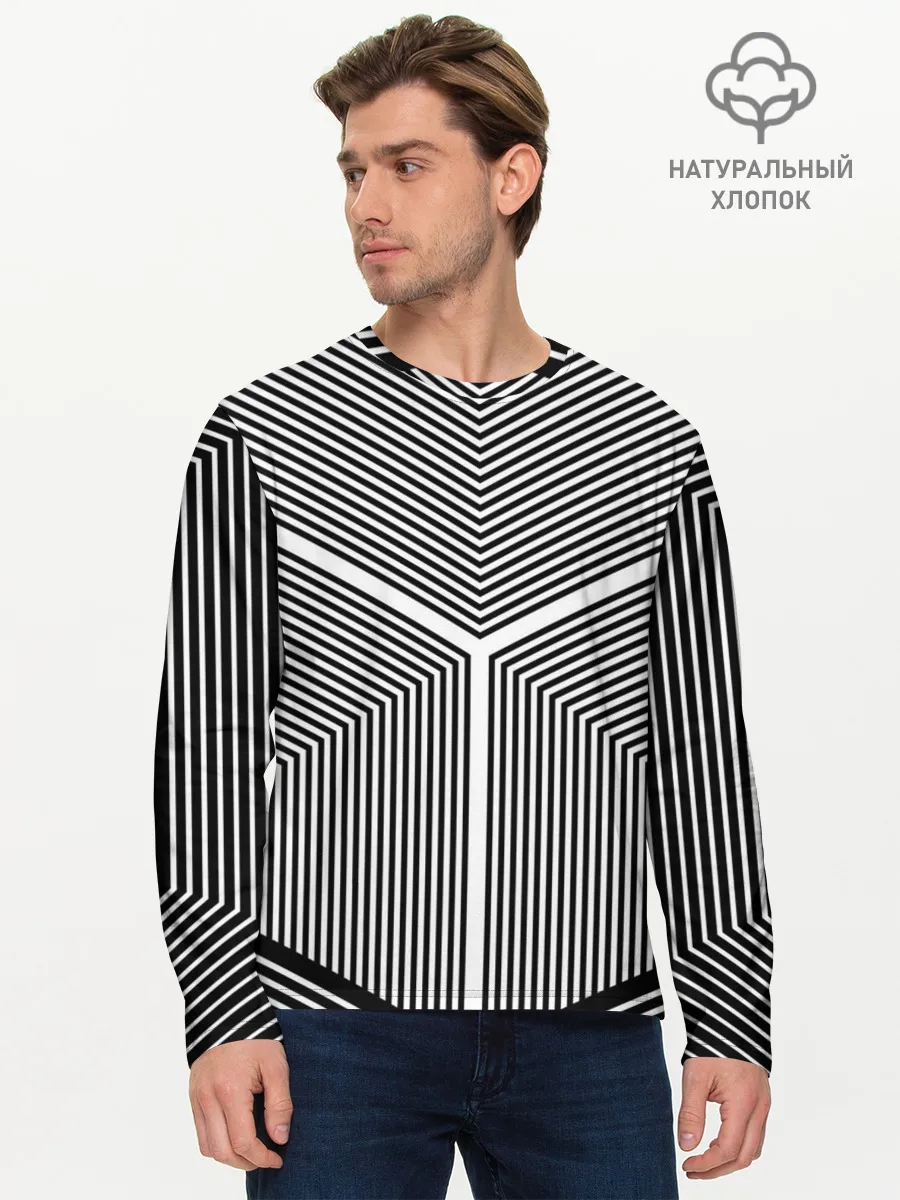 Мужской лонгслив базовый / Полосы