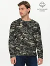 Мужской лонгслив базовый / Именной камуфляж. Лёха