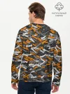 Мужской лонгслив базовый / Именной камуфляж. Денис