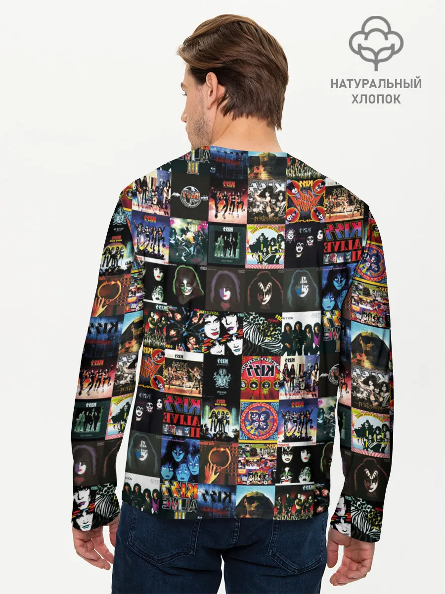 Мужской лонгслив базовый / Kiss