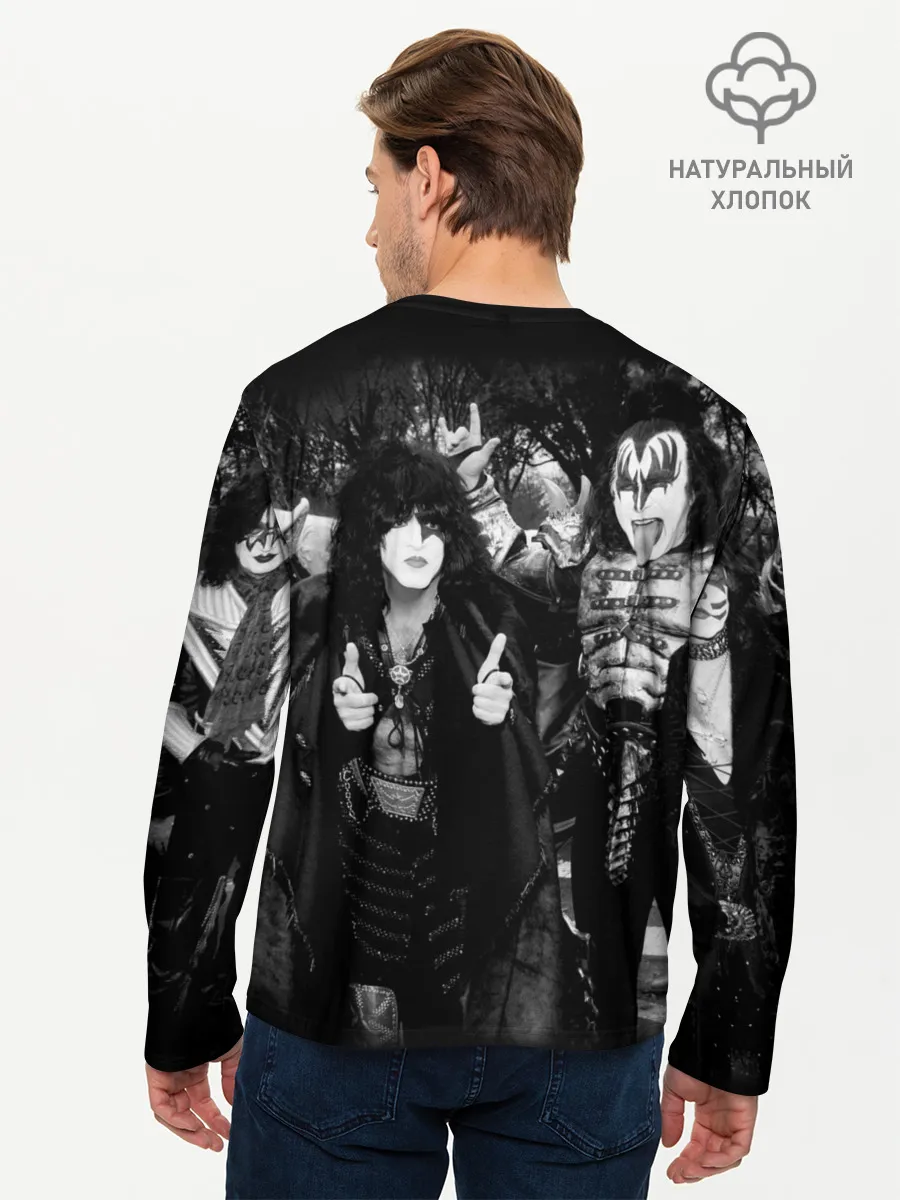 Мужской лонгслив базовый / Kiss