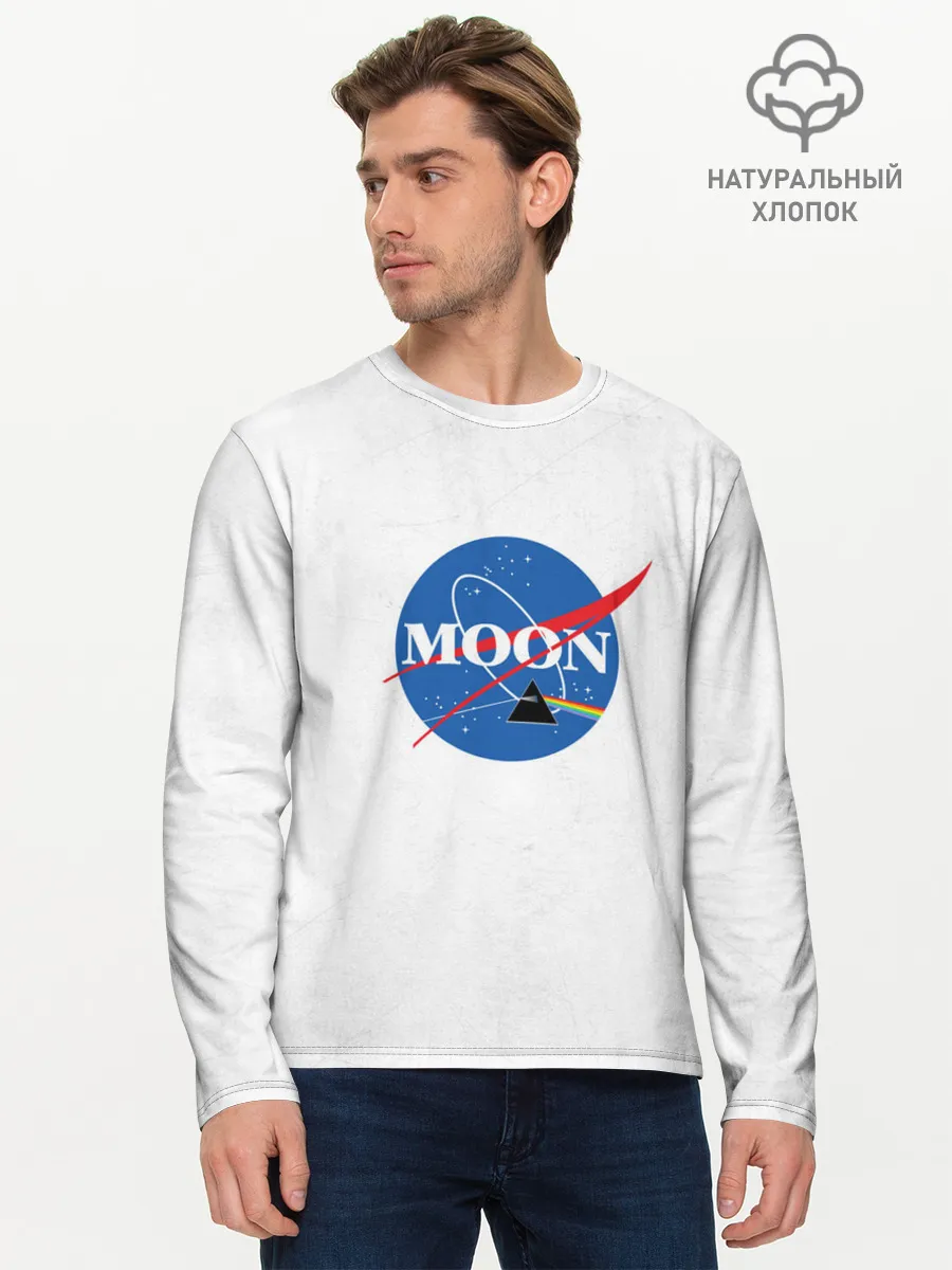 Мужской лонгслив базовый / Moon Pink Floyd