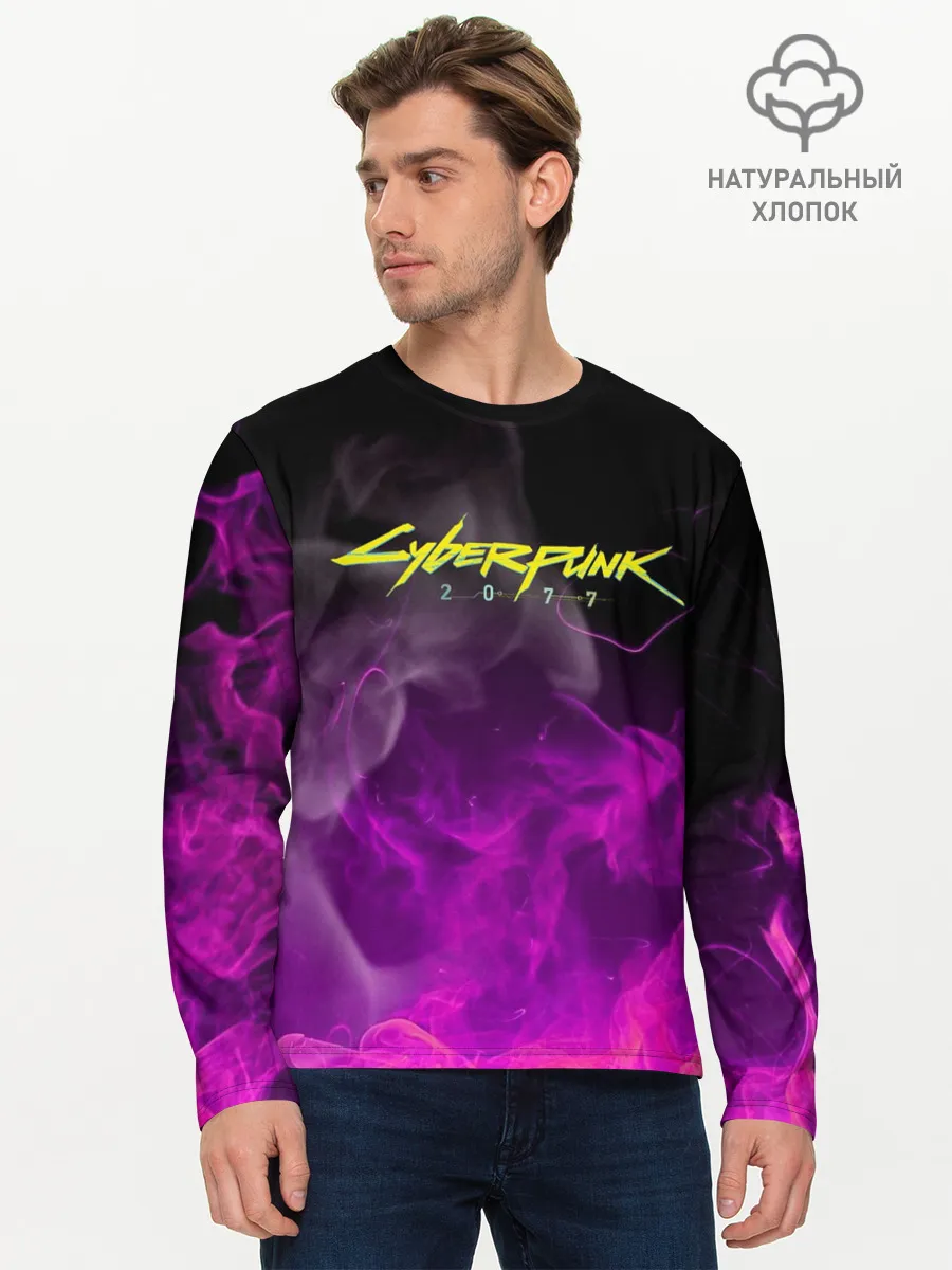 Мужской лонгслив базовый / CYBERPUNK 2077