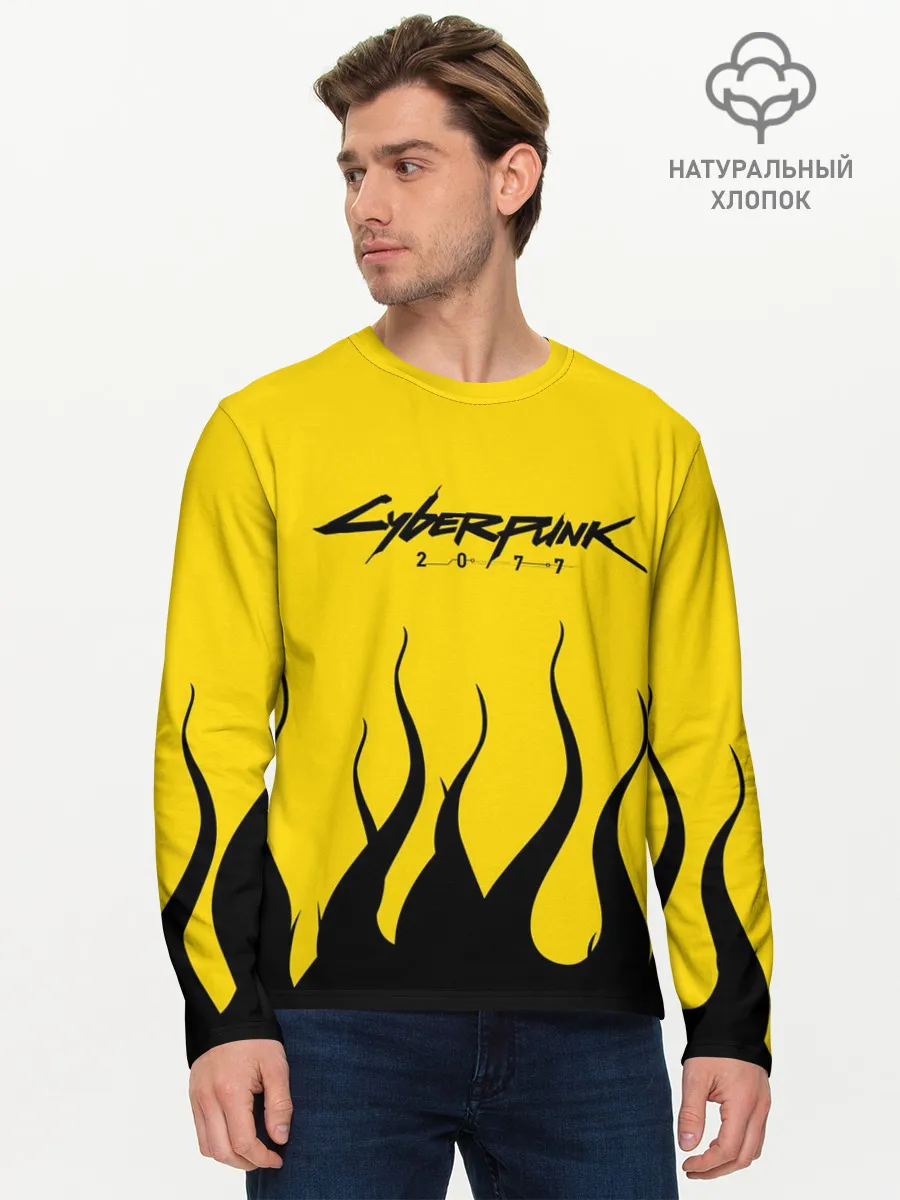 Мужской лонгслив базовый / CYBERPUNK 2077