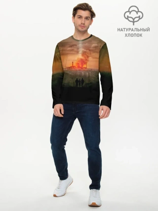 Мужской лонгслив базовый / Чернобыль 9