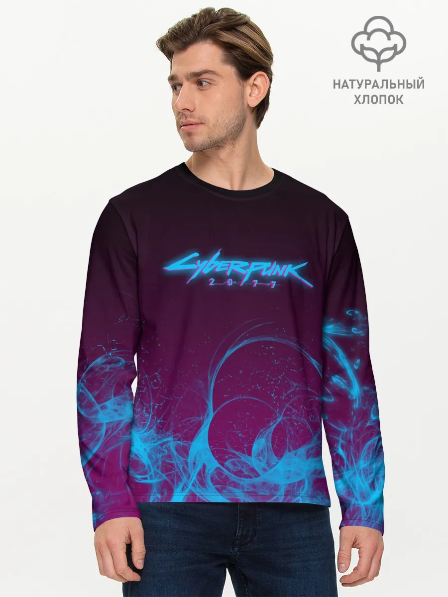 Мужской лонгслив базовый / CYBERPUNK 2077
