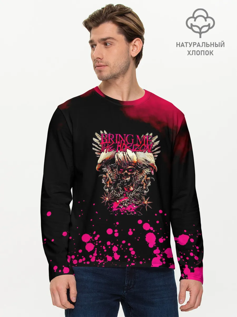 Мужской лонгслив базовый / Bring Me the Horizon