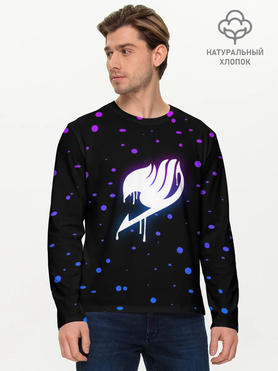 Мужской лонгслив базовый / ночной Фейри Тейл