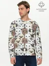 Мужской лонгслив базовый / Котики