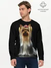 Мужской лонгслив базовый / Йоркширский терьер