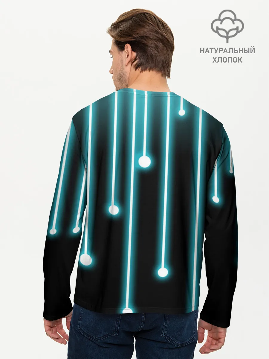 Мужской лонгслив базовый / Неон
