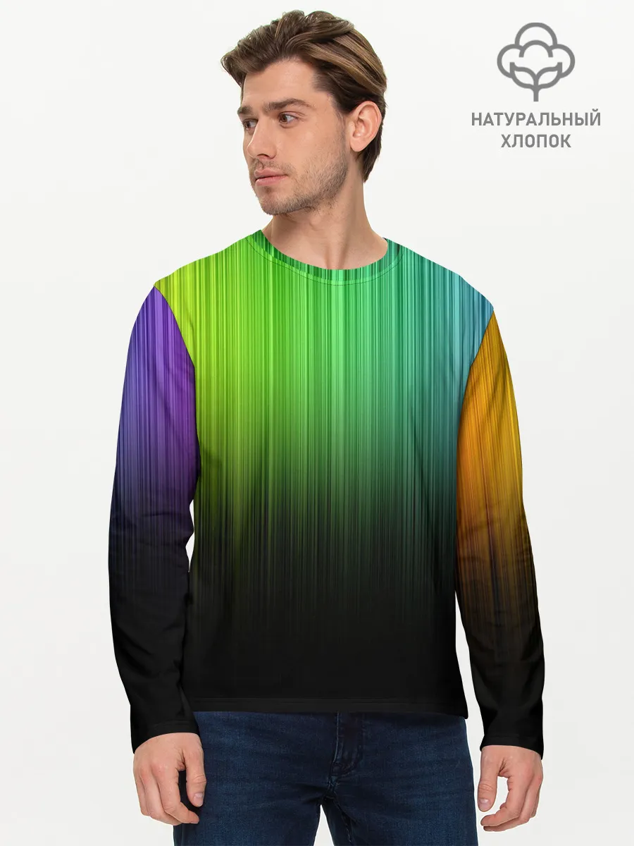 Мужской лонгслив базовый / Неоновый Свет