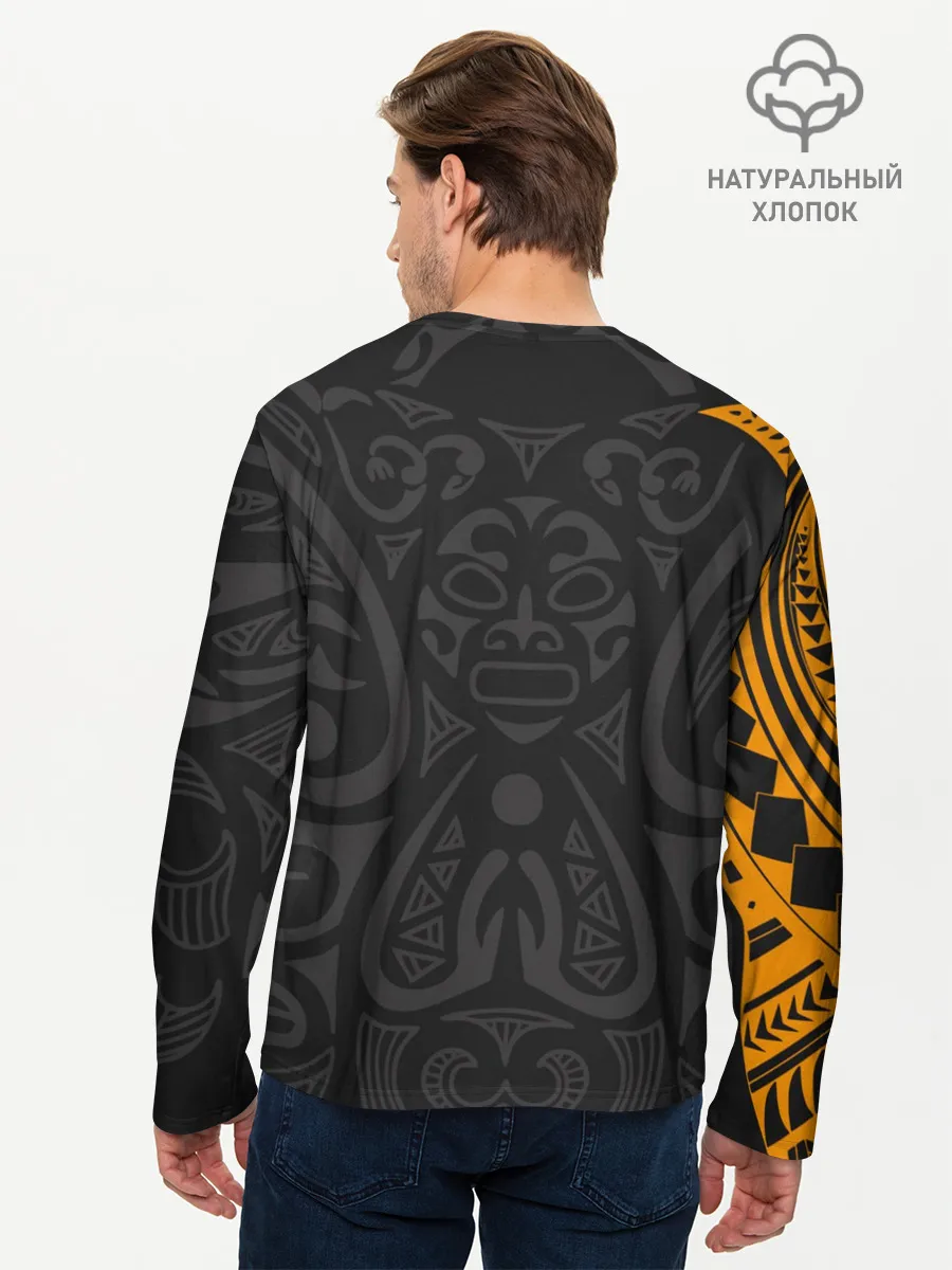 Мужской лонгслив базовый / Polynesian tattoo