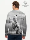 Мужской лонгслив базовый / Белая лошадь