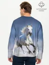 Мужской лонгслив базовый / Белая лошадь