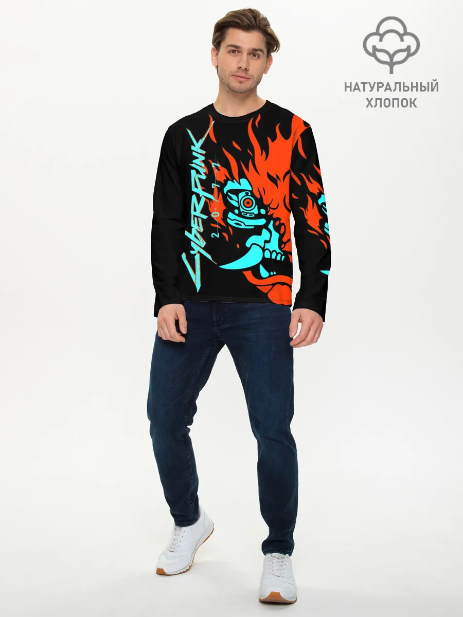 Мужской лонгслив базовый / Cyberpunk 2077