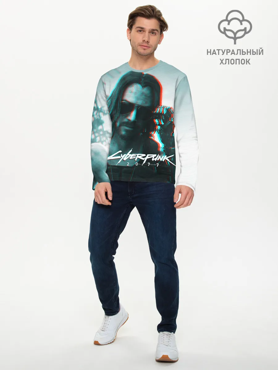 Мужской лонгслив базовый / Cyberpunk 2077