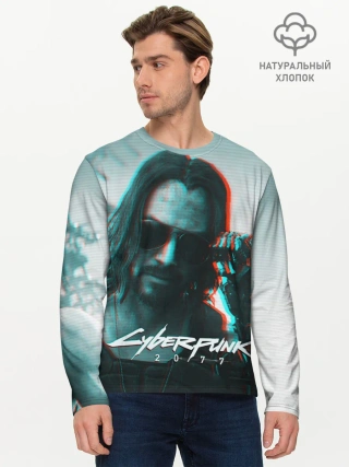 Мужской лонгслив базовый / Cyberpunk 2077
