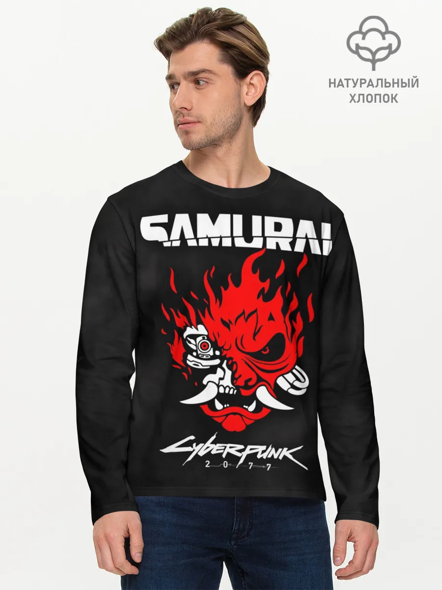 Мужской лонгслив базовый / Cyberpunk 2077