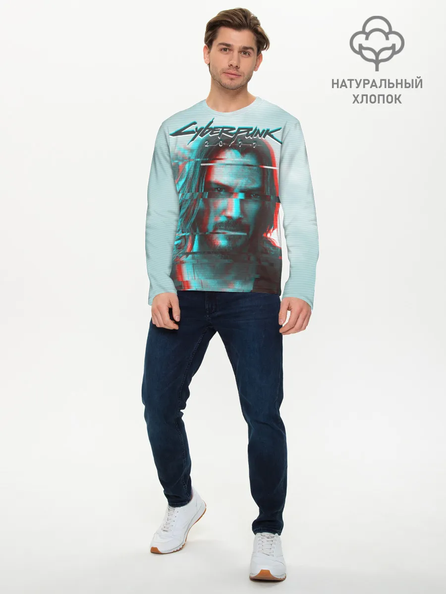 Мужской лонгслив базовый / Cyberpunk 2077