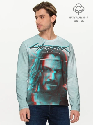 Мужской лонгслив базовый / Cyberpunk 2077
