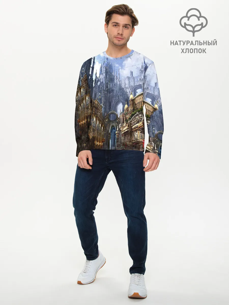 Мужской лонгслив базовый / Древний город