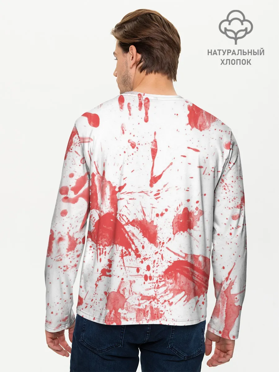 Мужской лонгслив базовый / Красня кровь
