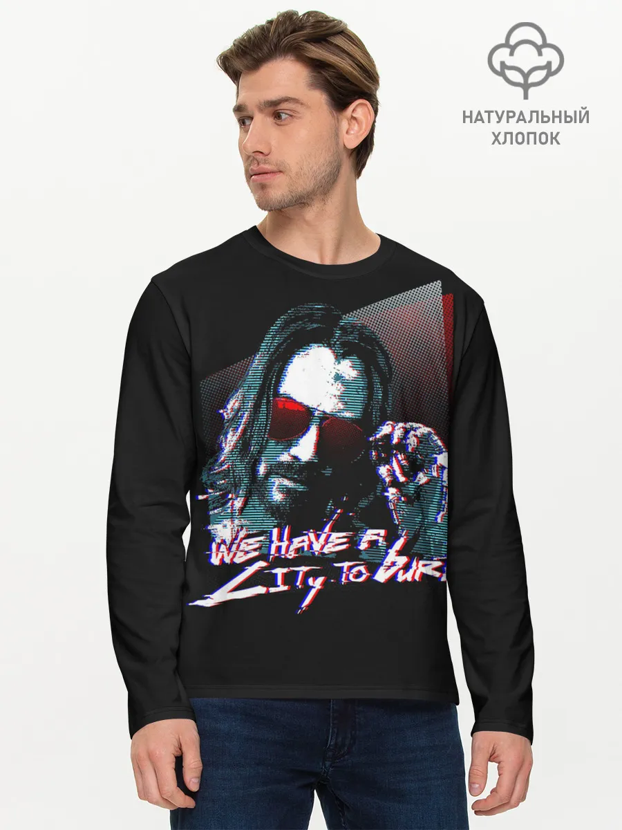 Мужской лонгслив базовый / Cyberpunk 2077