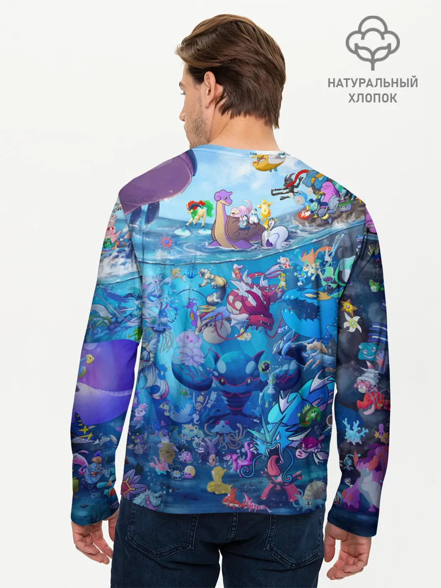 Мужской лонгслив базовый / Покемон 2000