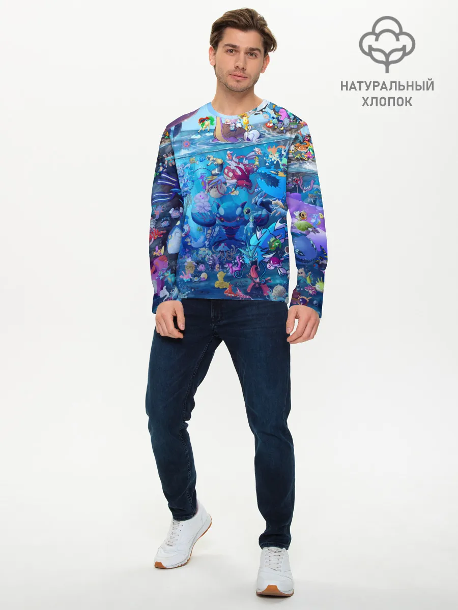 Мужской лонгслив базовый / Покемон 2000