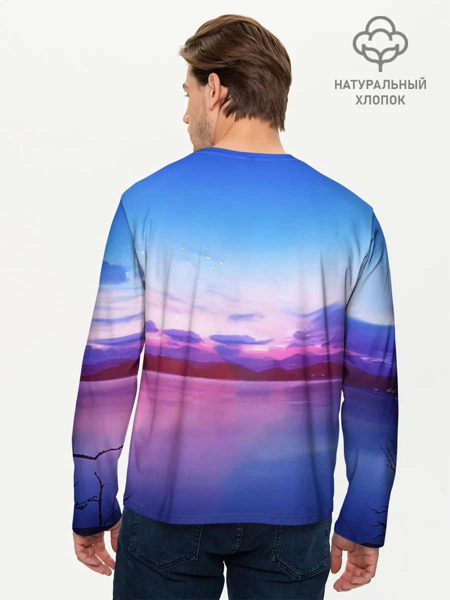 Мужской лонгслив базовый / Anime Sunset