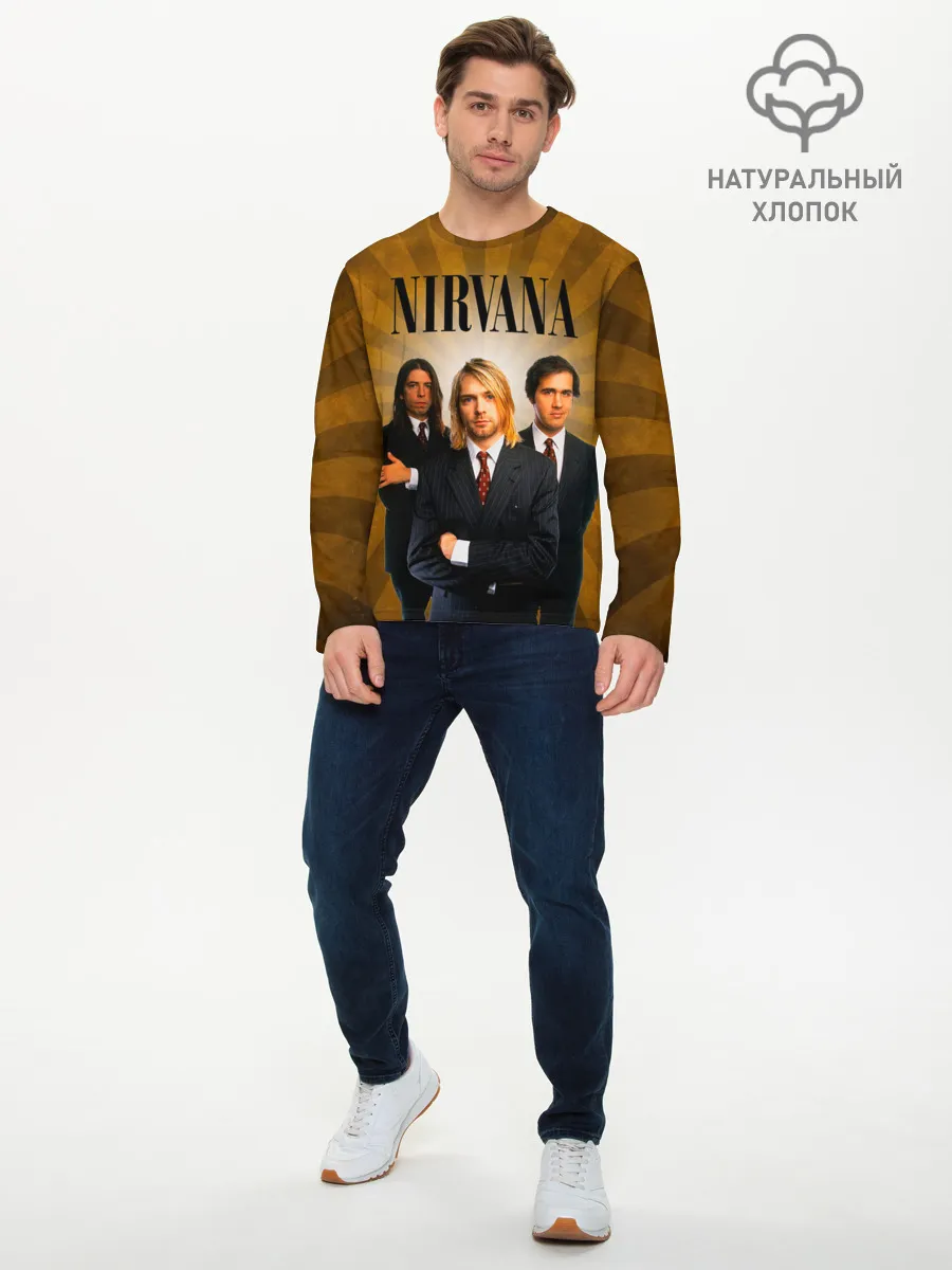 Мужской лонгслив базовый / Nirvana