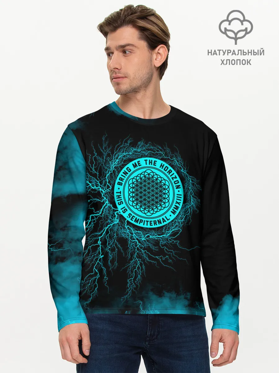 Мужской лонгслив базовый / Bring Me the Horizon