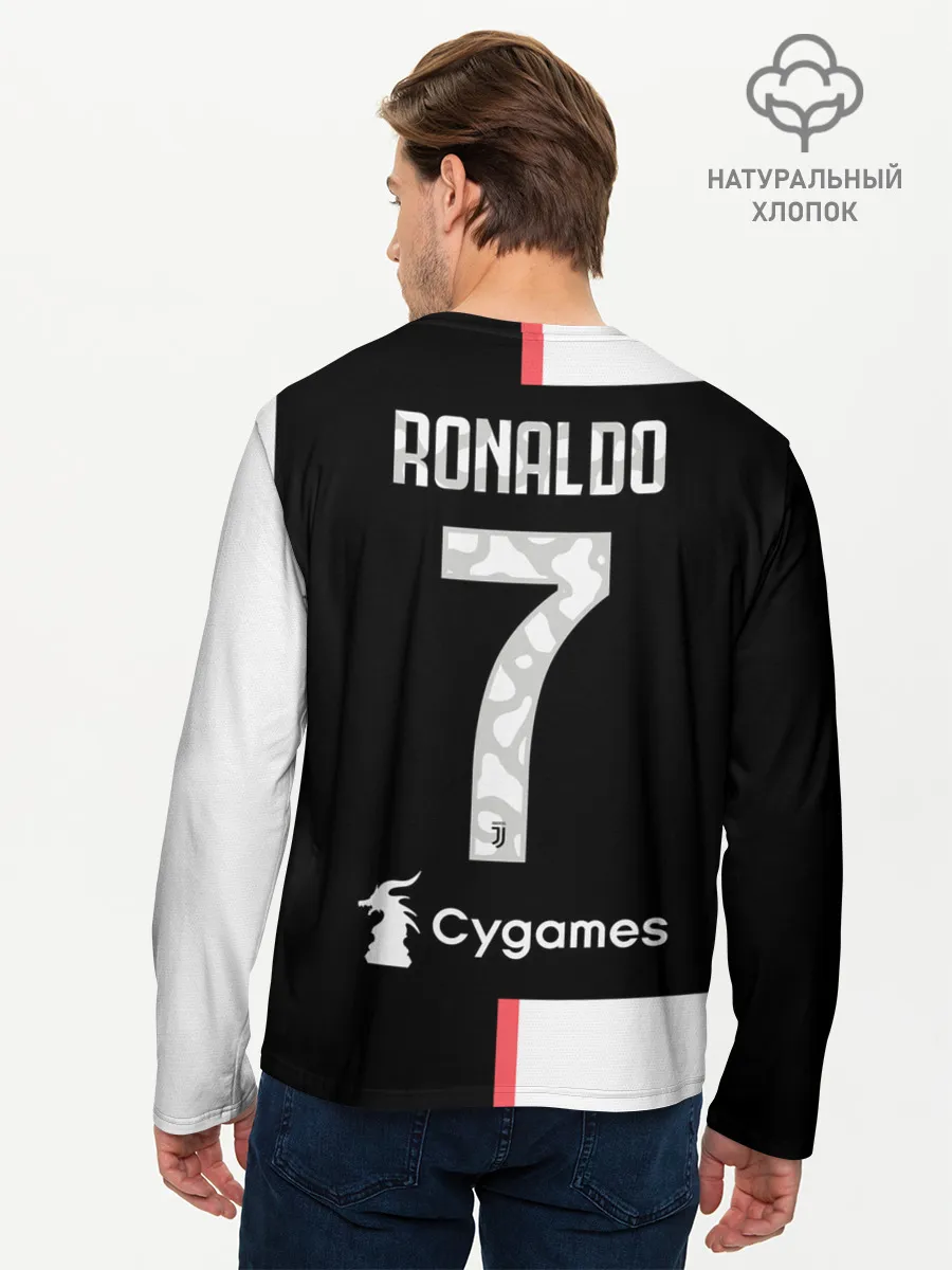 Мужской лонгслив базовый / Роналду Форма 19/20 Домашняя