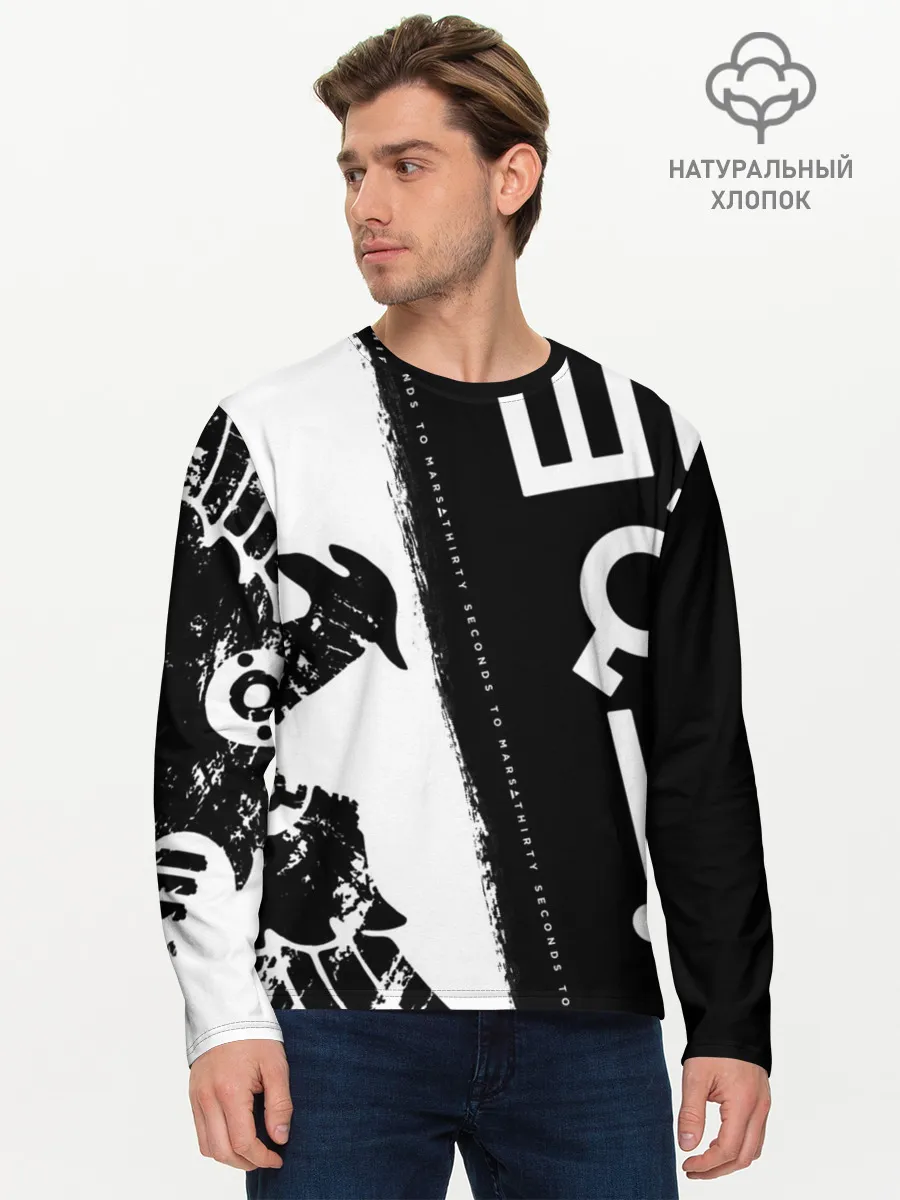 Мужской лонгслив базовый / 30 Seconds to Mars