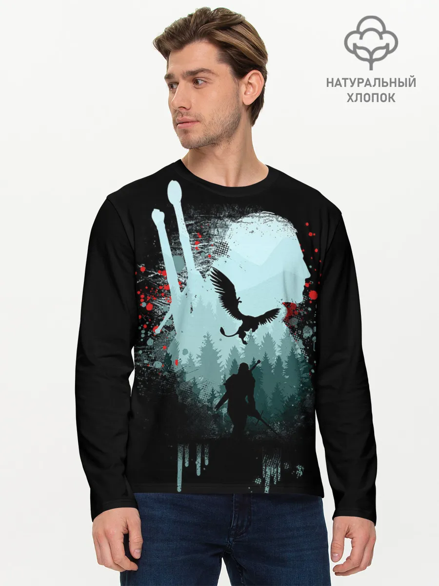 Мужской лонгслив базовый / Ведьмак 3: Дикая Охота