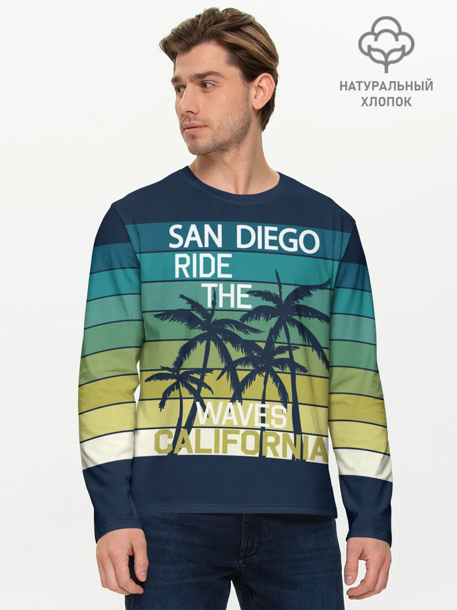 Мужской лонгслив базовый / California