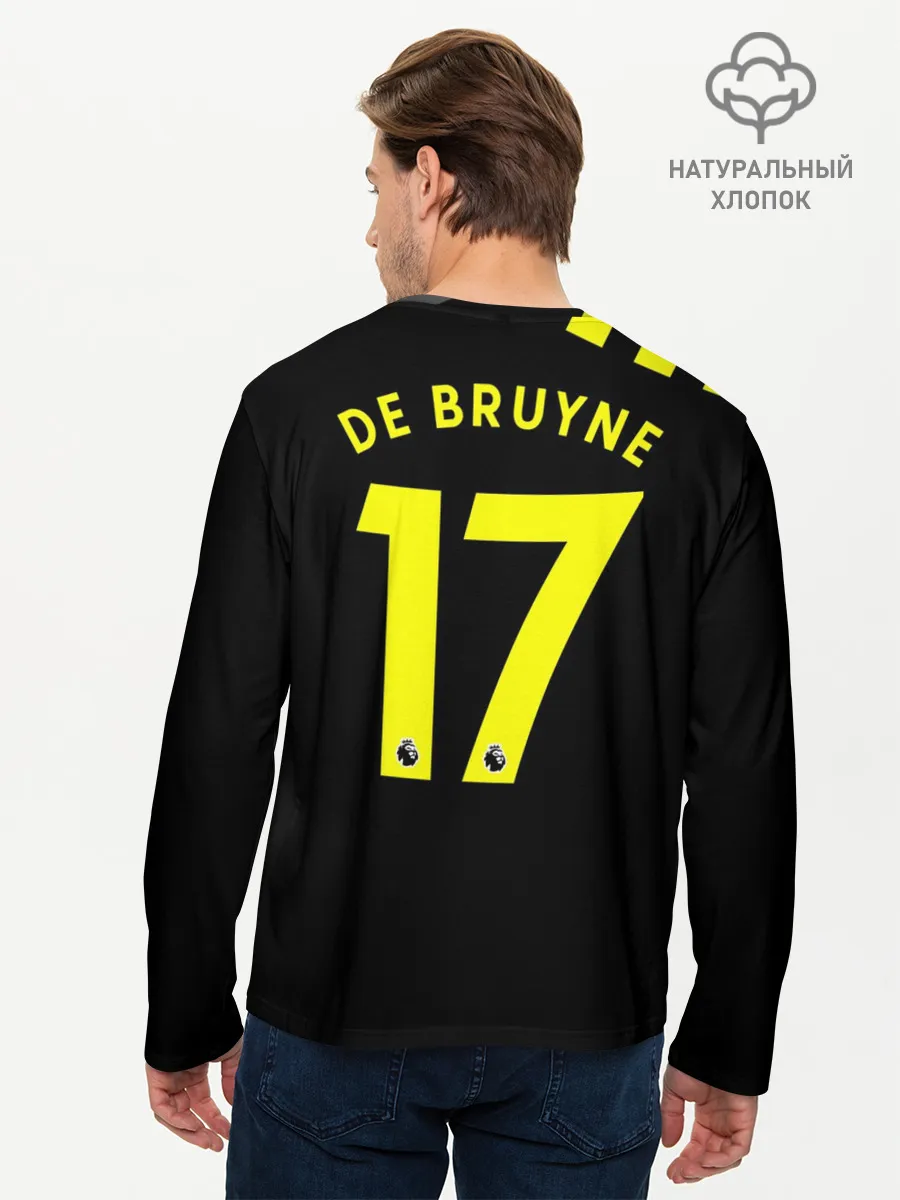 Мужской лонгслив базовый / De Bruyne away 19-20