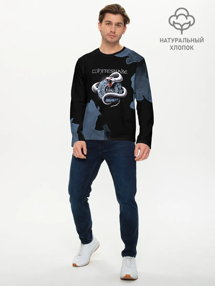 Мужской лонгслив базовый / WHITESNAKE