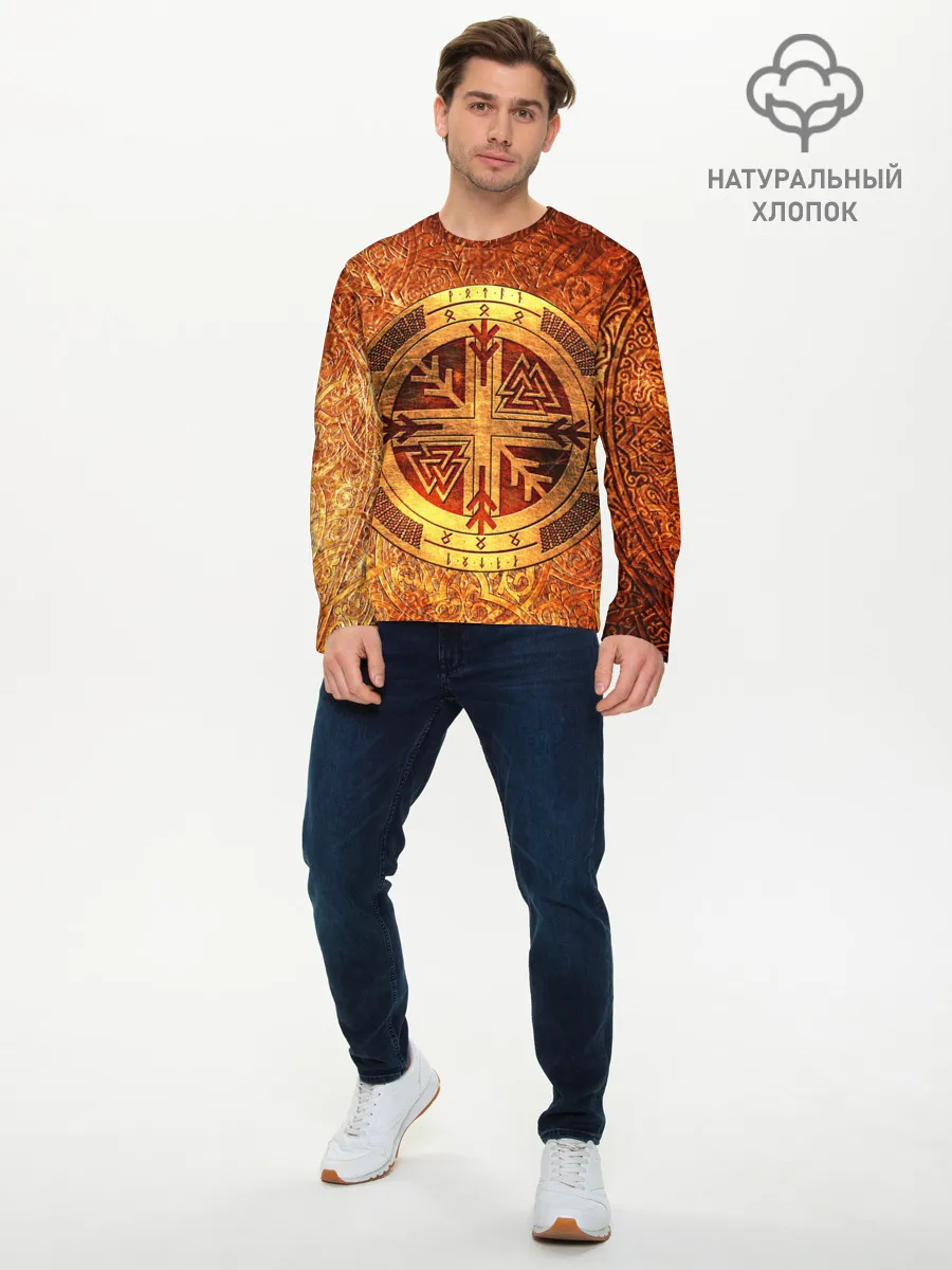 Мужской лонгслив базовый / Кельтские узоры