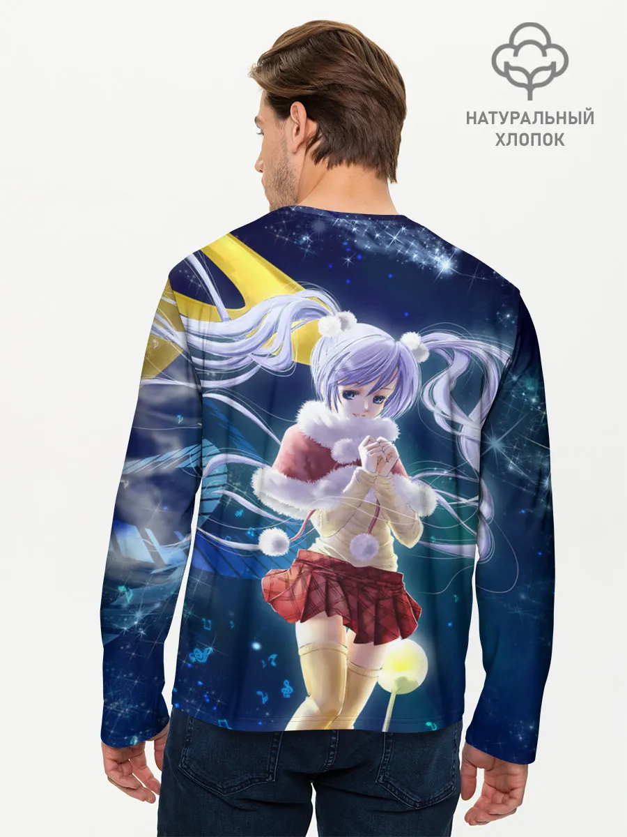 Мужской лонгслив базовый / Зайчик и Хацуне Мику