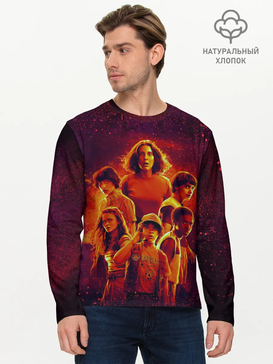 Мужской лонгслив базовый / STRANGER THINGS - 3 сезон