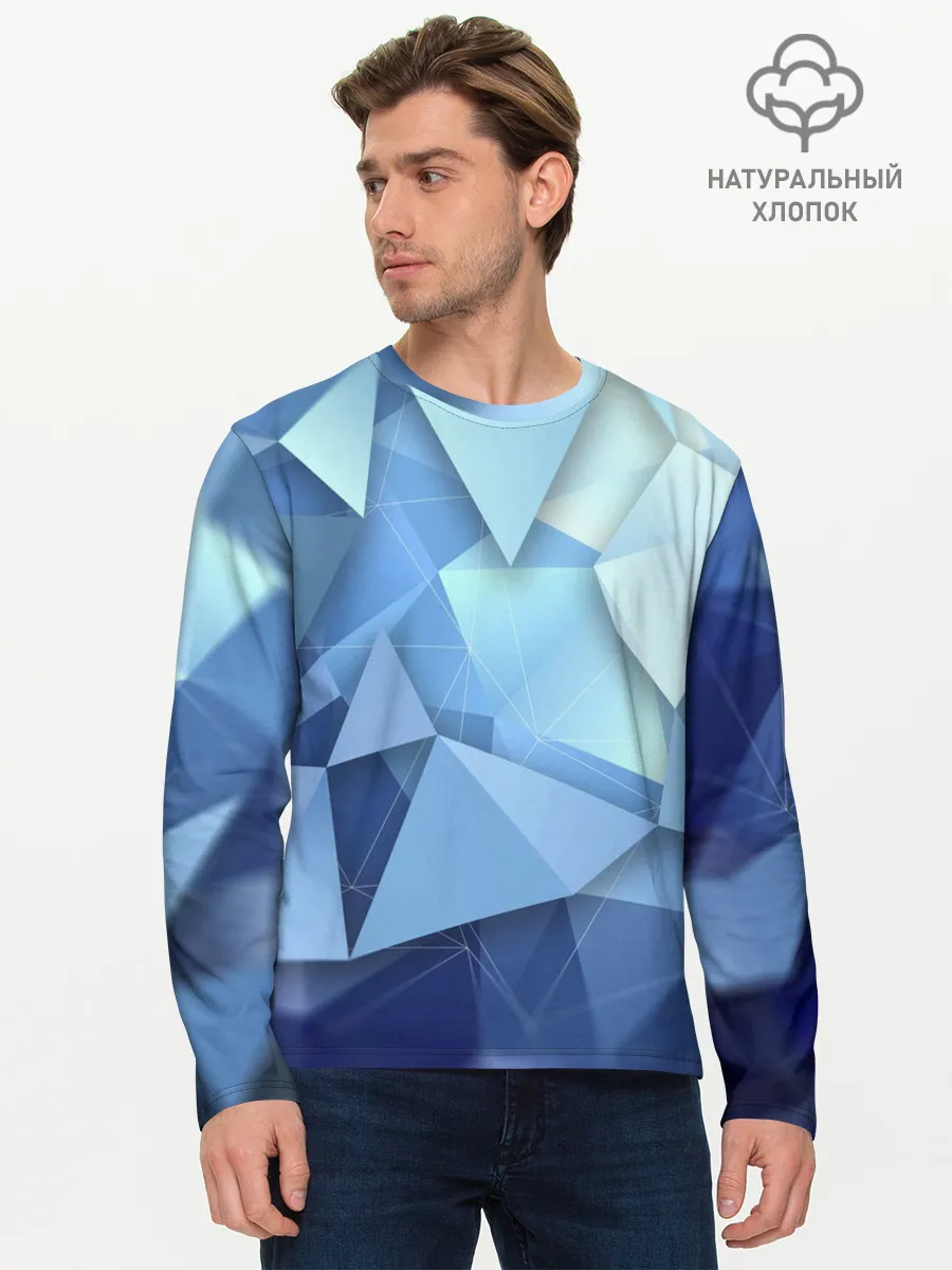 Мужской лонгслив базовый / абстракция