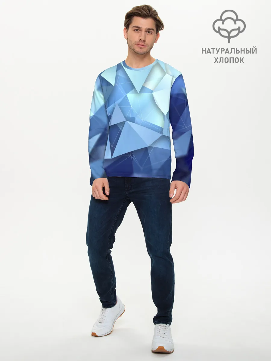 Мужской лонгслив базовый / абстракция