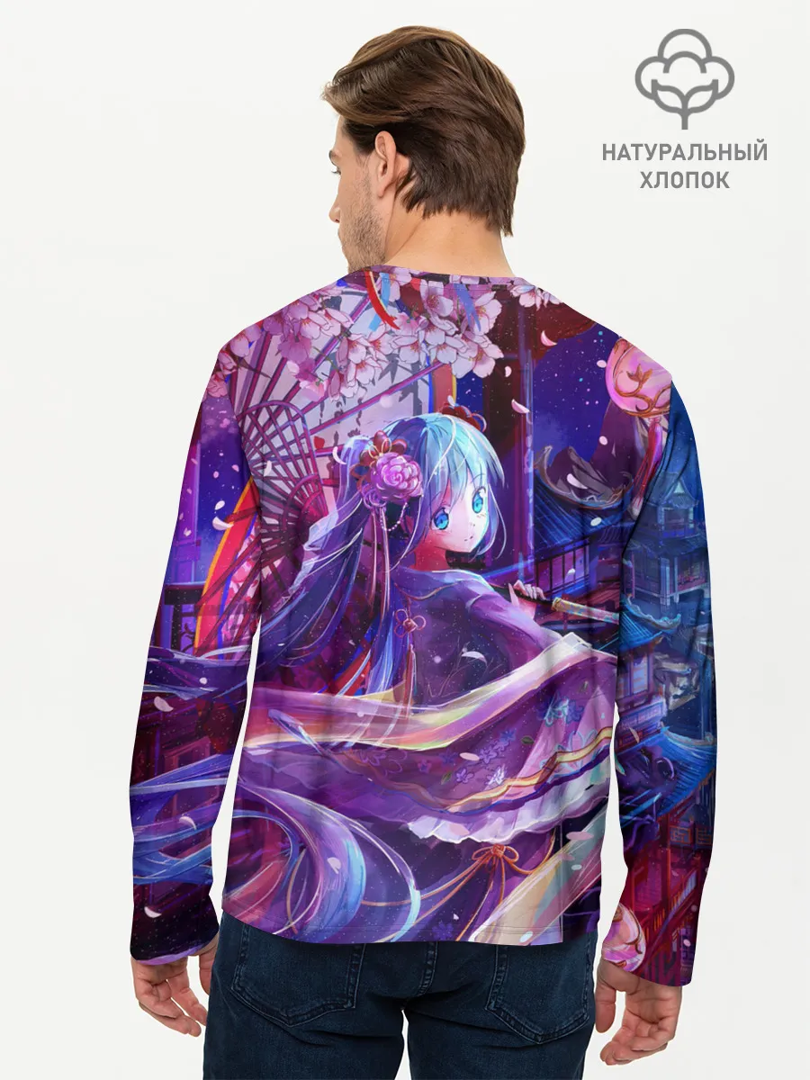 Мужской лонгслив базовый / Волшебная Хацуне Мику